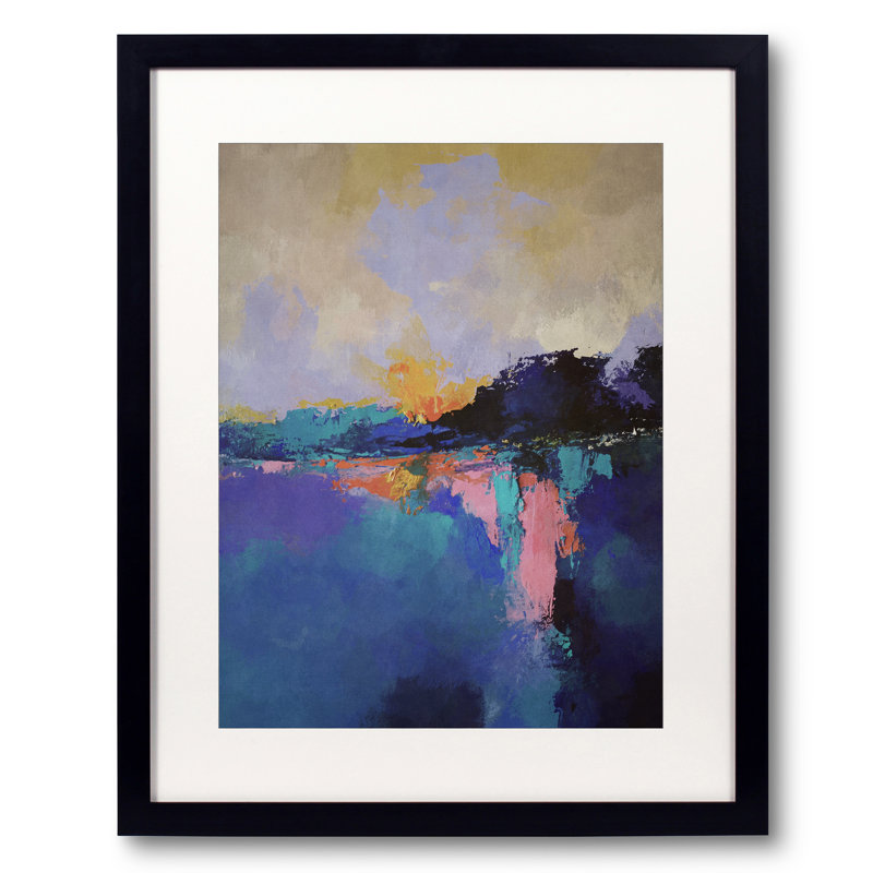 Mountains At Dawn Print by Angel Estevez, White Mat, 30" H x 24" W