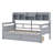 Bookcase Wood Daybed with Bedside Shelf and Two Drawers-94392544-94392542