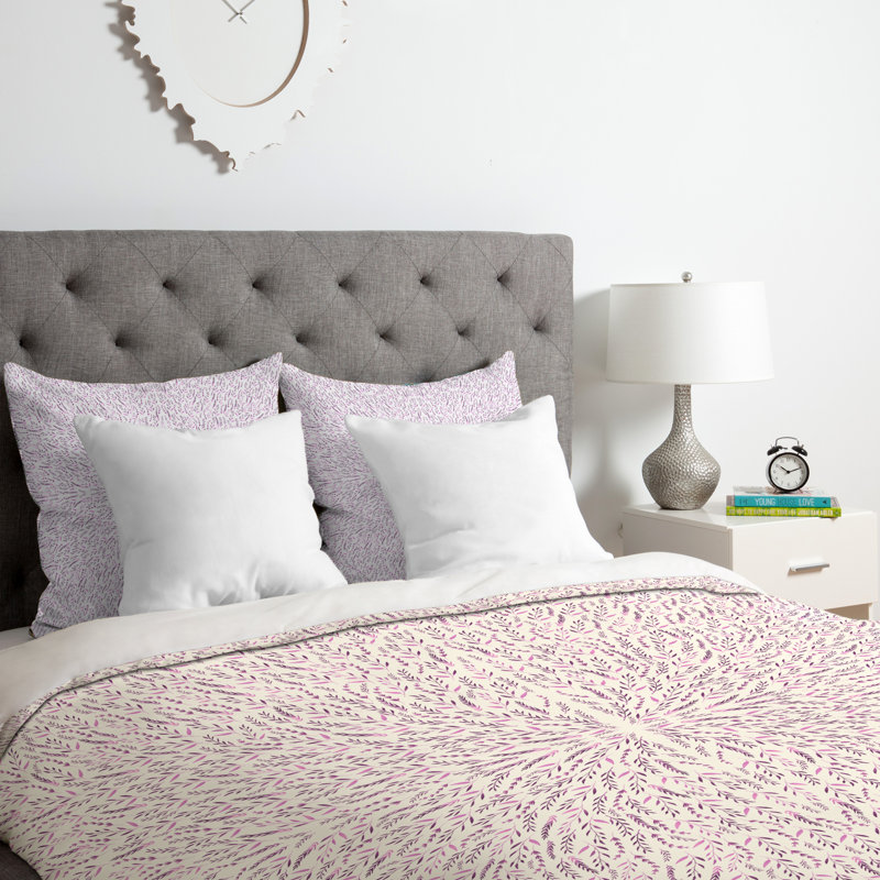 Ensemble de housse de couette, Lilas, Housse de couette simple / simple TG et 1 taie dé