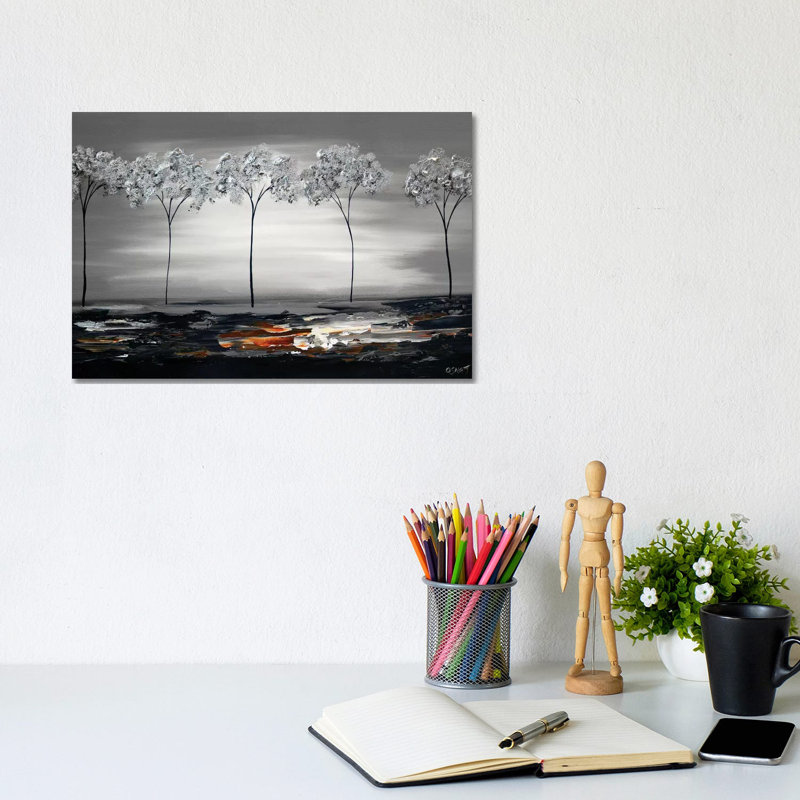 Silver River by Osnat Tzadok - Print on Canvas, 30.48 cm H x 45.72 cm W, No Framed