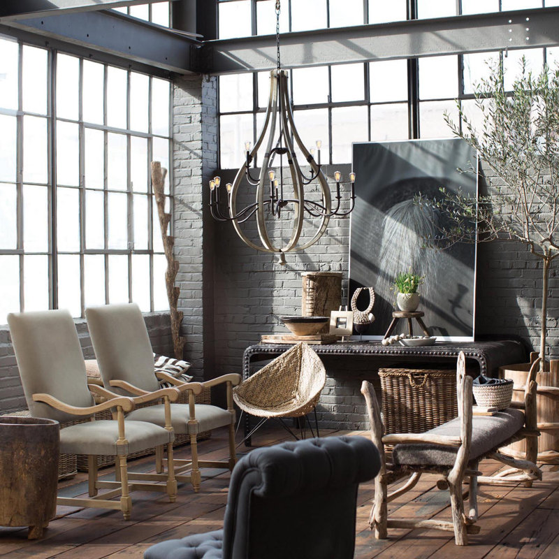 Oceane Twelve-Light Two Tier Candle-Style Chandelier