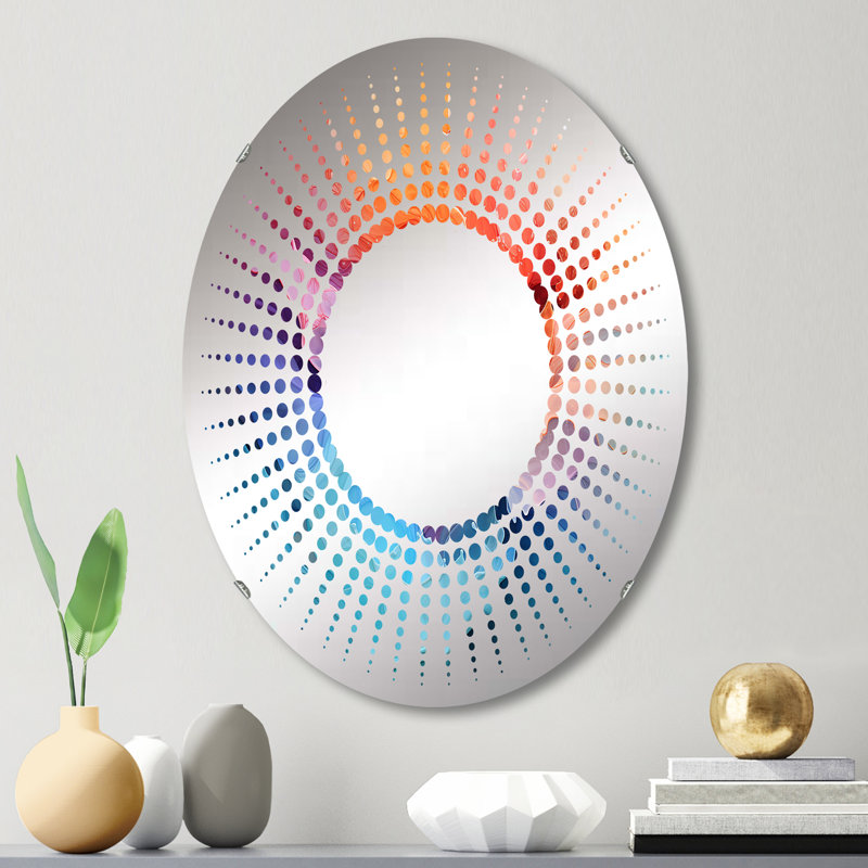 Coral Soda Soda Fusion - Miroir décoratif Starburst | Ovale, L 20 po x H 30 po