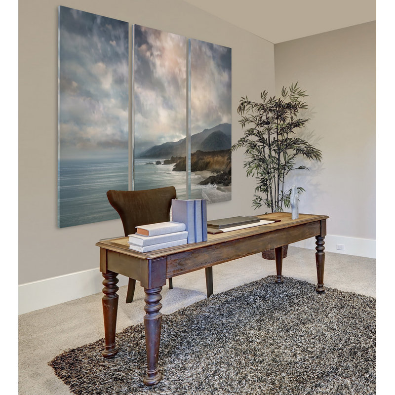 " Calming Sea " 3 - Pieces, 40" H x 60" W x 1.5" D