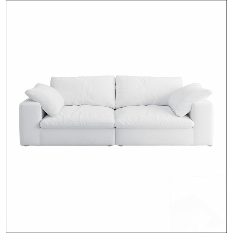 Canapé modulaire modulaire rembourré en duvet modulaire 80 po pour salon, coussin