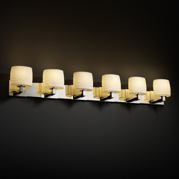 Araea 6 - Light Vanity Light, Sawtooth, Polished Chrome