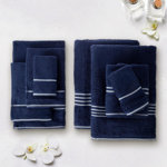 Bremen 8-Piece Towel Set - Cotton Bathroom Accessories with 2 Bath Towels, 2 Hand Towels, 2 Washcloths, and 2 Fingertip Towels
