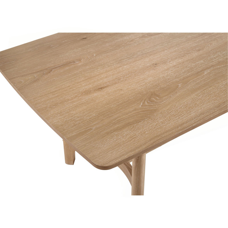 Mobilier de salle à manger moderne en bois brun clair à coins rectangulaires 1pc