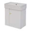 Meuble-lavabo flottant moderne de 21,6 po avec lavabo en céramique - parfait pour les petites salles de bain