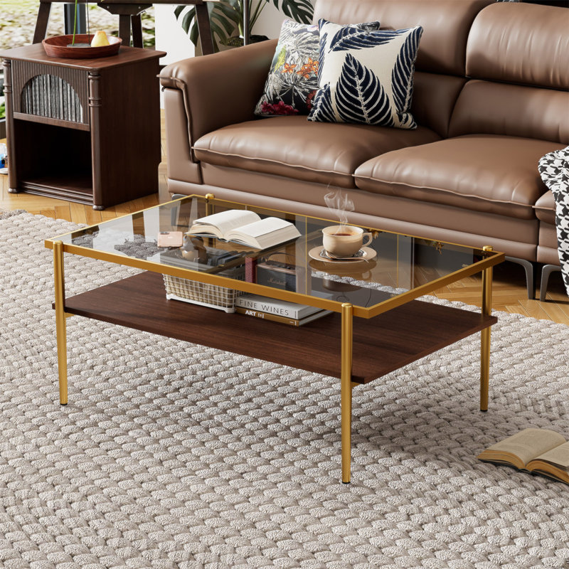 Table basse simple Manzie, Brun