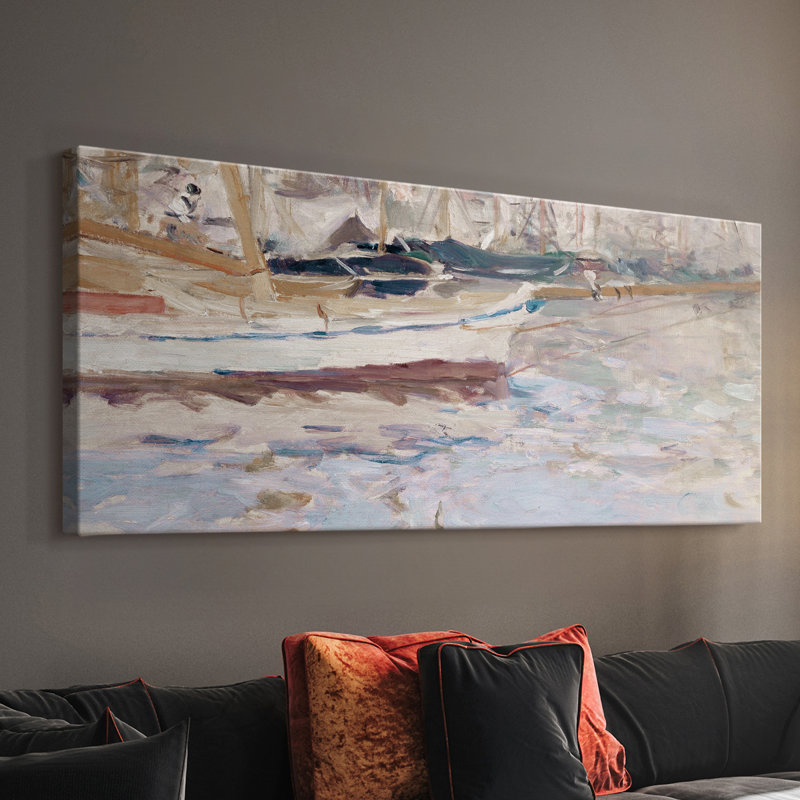 Série nautique-CCCCI- Toile tendue avec châssis - Prêt à accrocher, H 16 po x l 40 po