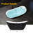Deep Freestanding Acrylic Bathtub with Chrome Drain, Ergonomic Shape Tub for Bathroom
