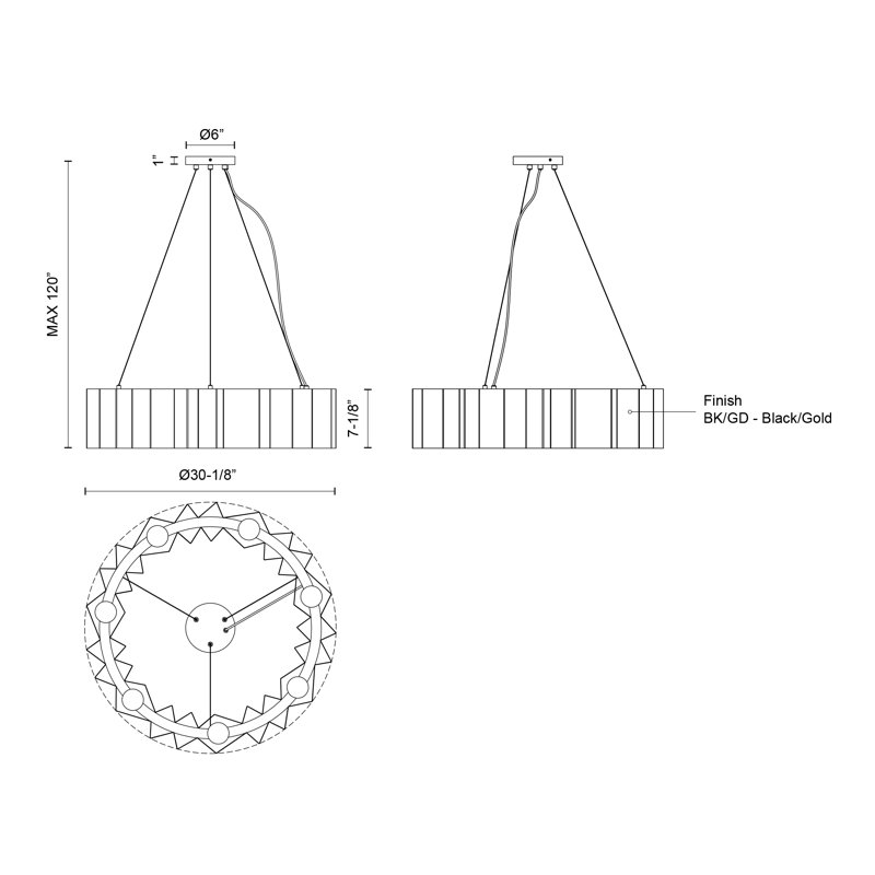 Akira 7 - Light Chandelier