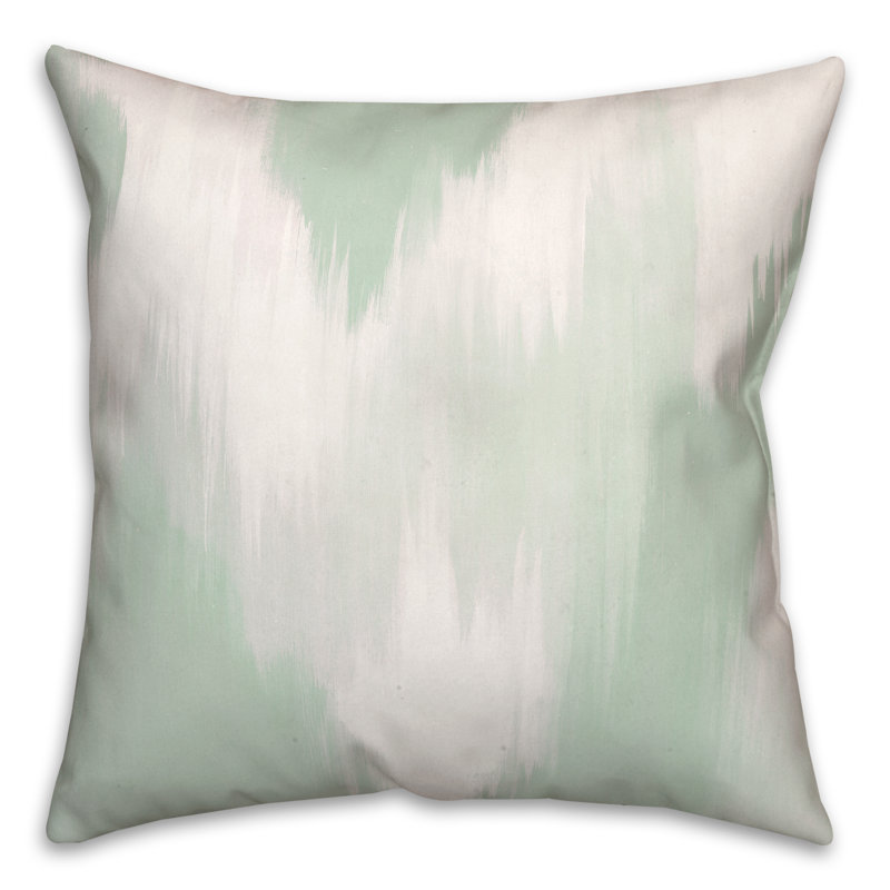 Abstract Throw Pillow, 16" x 16", Green
