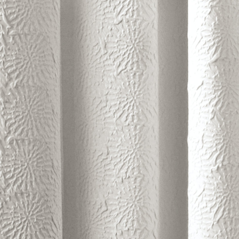 White Polyester Floral Grommet Window Panel, 84"