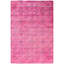 Overdyed Hand-Knotted Wool Modern-Contemporary Pink Area Rug 4' 1" x 6' 1"