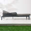 Chaise longue d'extérieur en aluminium avec coussins