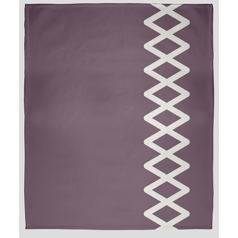 Couverture polaire à fermeture à glissière, L 60 po x L 80 po, Mauve poussiéreux