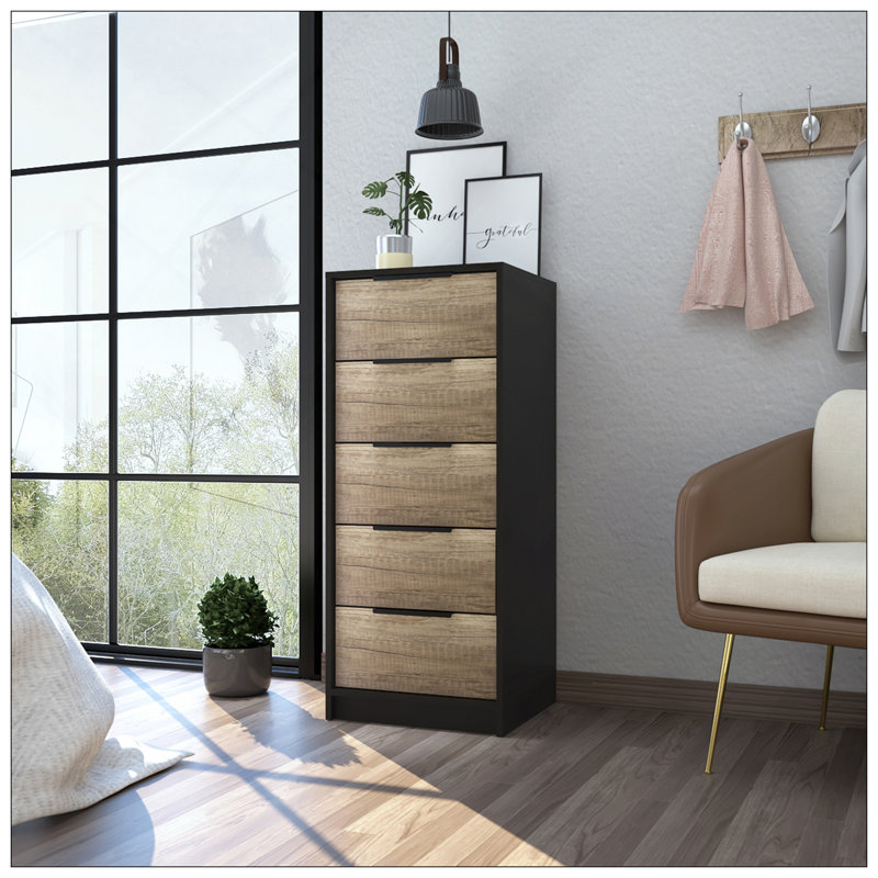 Commode verticale 5 tiroirs Kaia