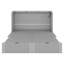 Lit escamotable avec tiroir et un ensemble de prises et de ports USB, structure de poulie, gris