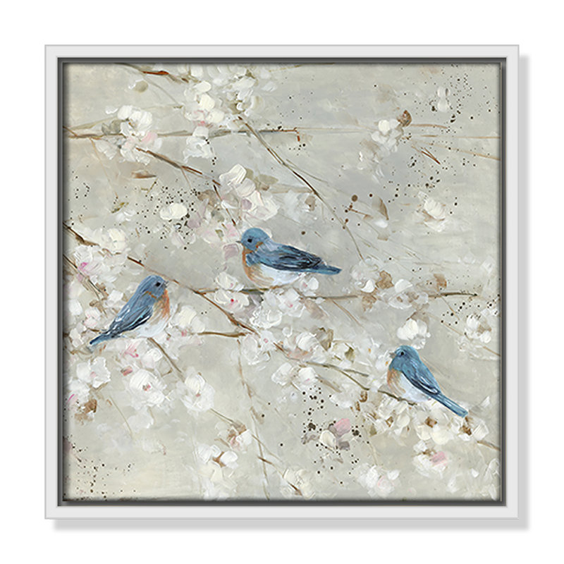 "Blue Bird Melody Collection" Blue Bird Melody II, impression sur toile par Sally Swatland, H 13,5 po x l 13,5 po x P 2 po