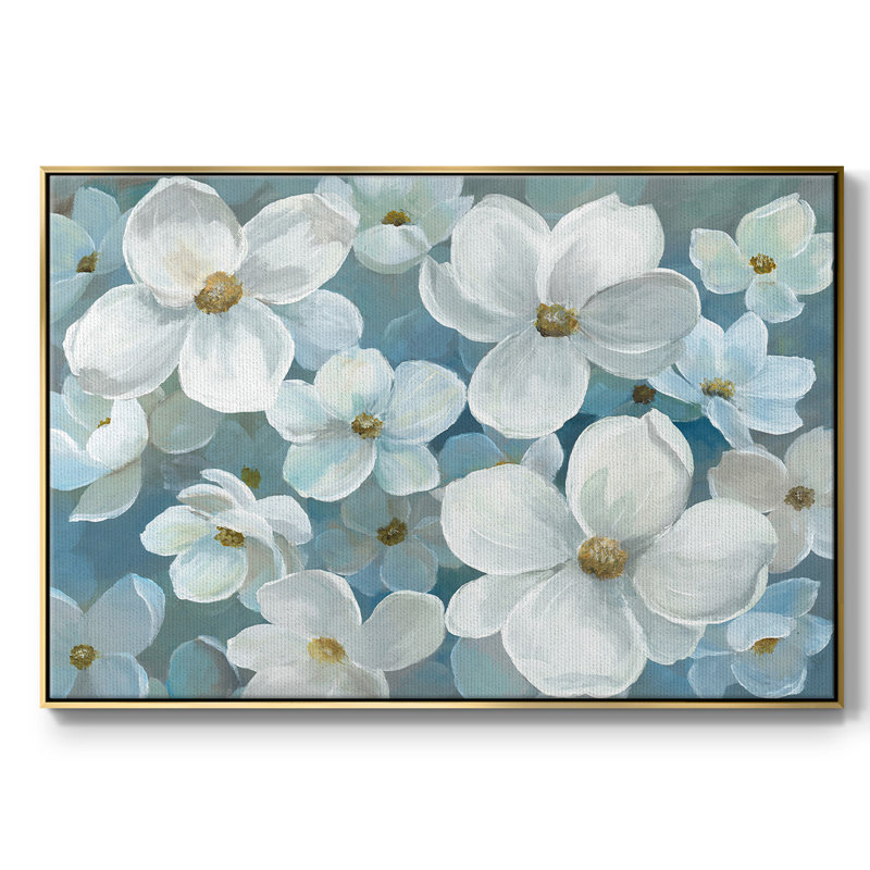 White Expression, reproduction d'art sur toile, Or, H 27 po x l 41 po x P 2 po
