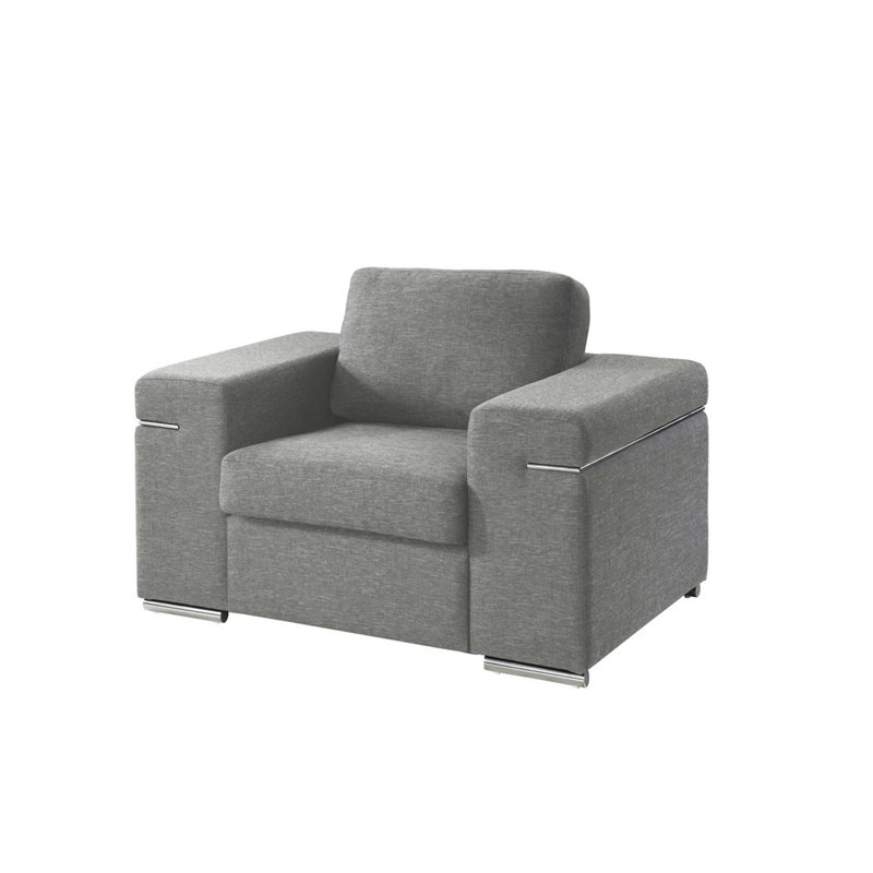 Fauteuils d'appoint en tissu tissé, Tissu gris pâle