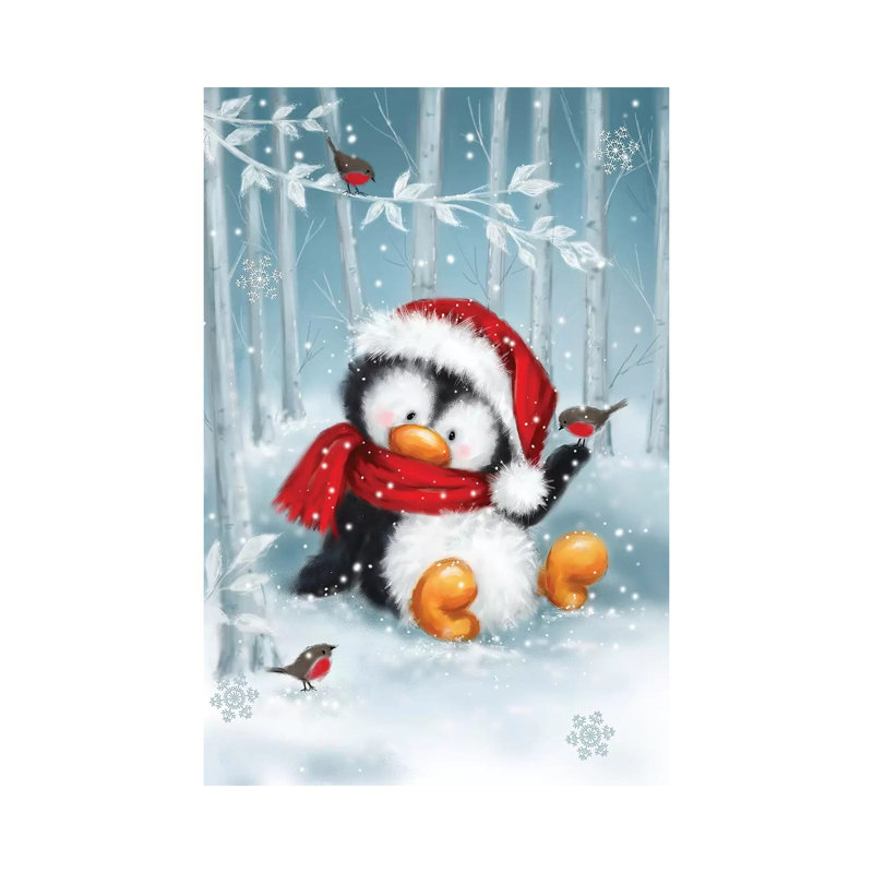 Penguin I by MAKIKO - Wrapped Canvas Print, 20.32 cm H x 30.48 cm W