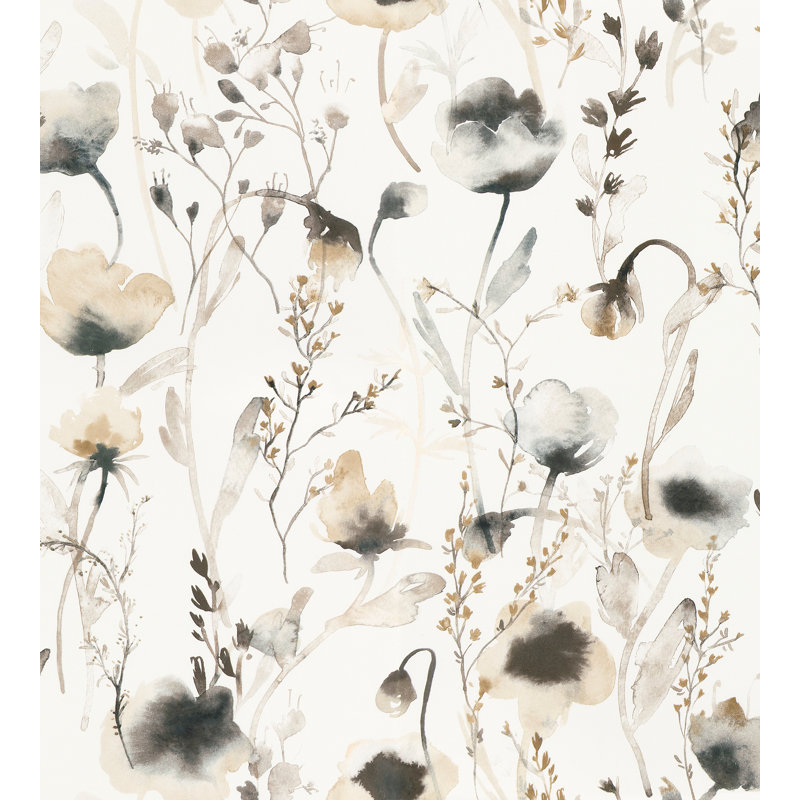 Jordnara Floral Wallpaper Roll, Hazel