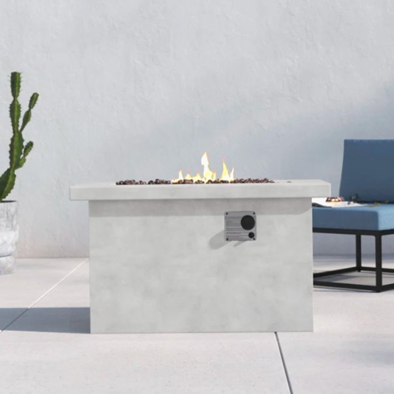 Foyer de table d'extérieur au propane / gaz naturel 24 po H, Gris