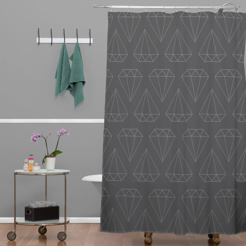 Rideau de douche Abri, Imprimé 1 losanges gris