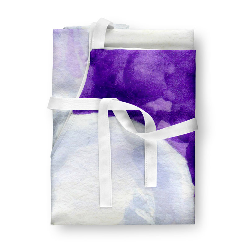 Tablier de bichon frisé bichon, Mauve / Blanc