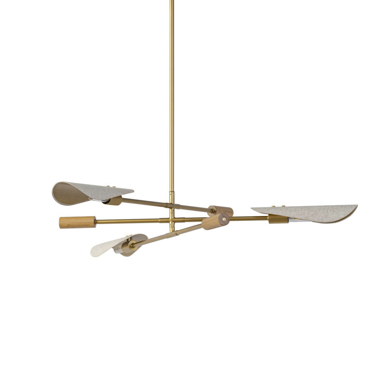 Astrid 3 - Light Chandelier, Flax Linen