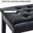 Black Keyboard Bench With Faux Leather Cushion And Solid Wooden Frame For Duets Duet Chair Padding - Version