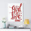 1 Jean 4: 16 «God is love», art mural verset de la Bible prêt à être accroché-1645972608