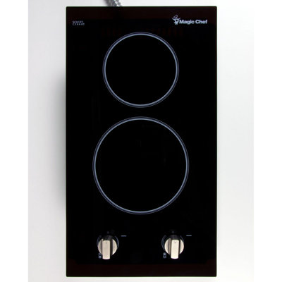 12 po Plaque de cuisson électrique 120 V à 2 brûleurs intégrée
