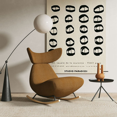 Chaise simple moderne en sherpa moderne