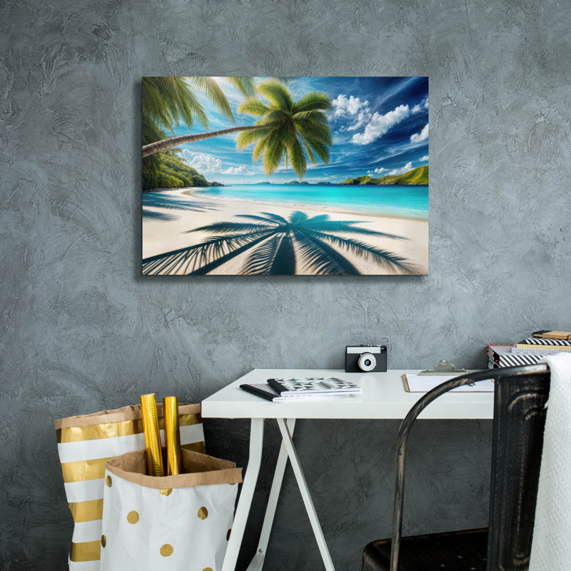  «Paradise Beach 10» par Rey Klimt, art mural sur toile, 26 po x 18 po