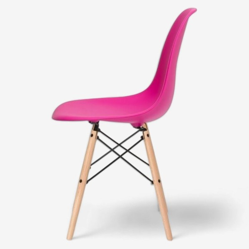 Neveyah Plastic Dining Chair, Pink