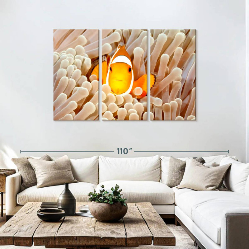 Clownfish Anemone, 48" H x 74" W