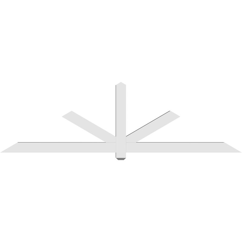 Support de pignon en PVC de qualité architecturale Kennewick, H 28 po x l 96 po (pas: 7/12), P 4 po x F 4 po