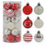 Ensemble d'ornements de Noël rouges 24 pièces Miluhome