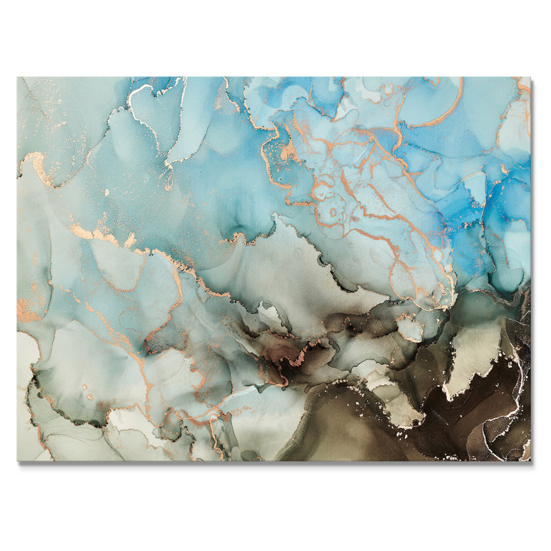 «Blue and Black Tender», reproduction d'art sur toile, H 24 po x l 32 po x P 1 po, Toile tendue