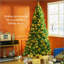 Sapin de Noël artificiel 7,5 pi avec branches réalistes, 500 lumières DEL blanc chaud et 1346 pointes, vert