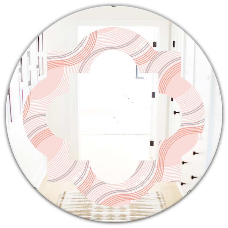 Miroir mural Waves Quatrefoil Eclectic, H 31,5 po x l po