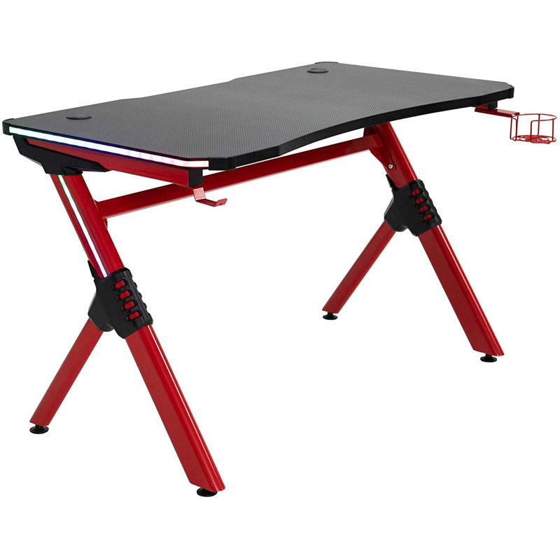 Steel Computer Desk, Red