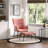 Velvet Armchair with Ottoman-382774842