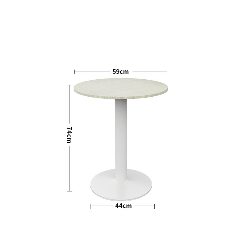 Milyana 59cm Dia Round Dining Table, Cream, White