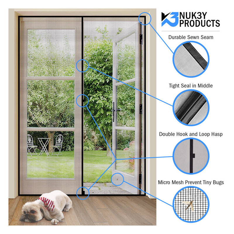 Magnetic Screen Shutter/Door Accessory, 81" H x 62" W x 1" D