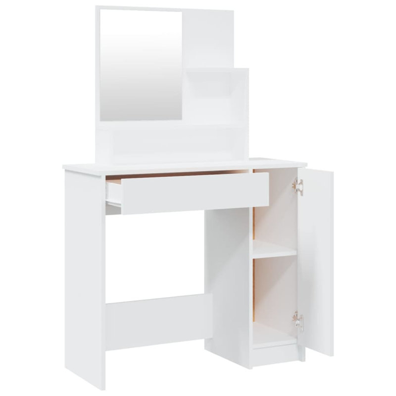 Libaan Dressing Table with Mirror, White