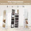 Armoire à bijoux pivotante 360 ° avec miroir pleine grandeur-383628928